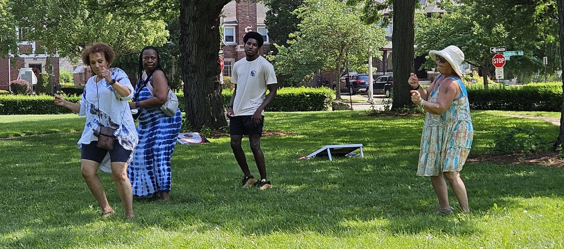 A community gathering in La Salle Park